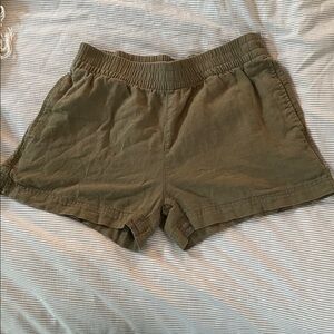 Old Navy Khaki Green Elastic Waist Shorts